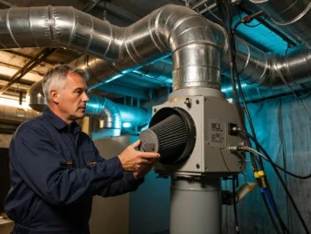 Mario von Rotz Dokumentarische Szene eines Haustechnik Mitarbeiters der an Lüft e6ba83af 1d70 4ff9 98f7 a1ef8c0e9af9