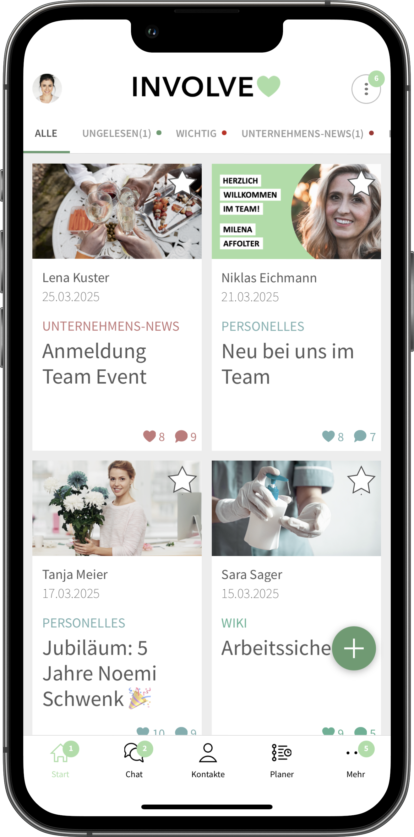 Involve Mitarbeitenden app i Phone Startscreen 2025 ohne Rand