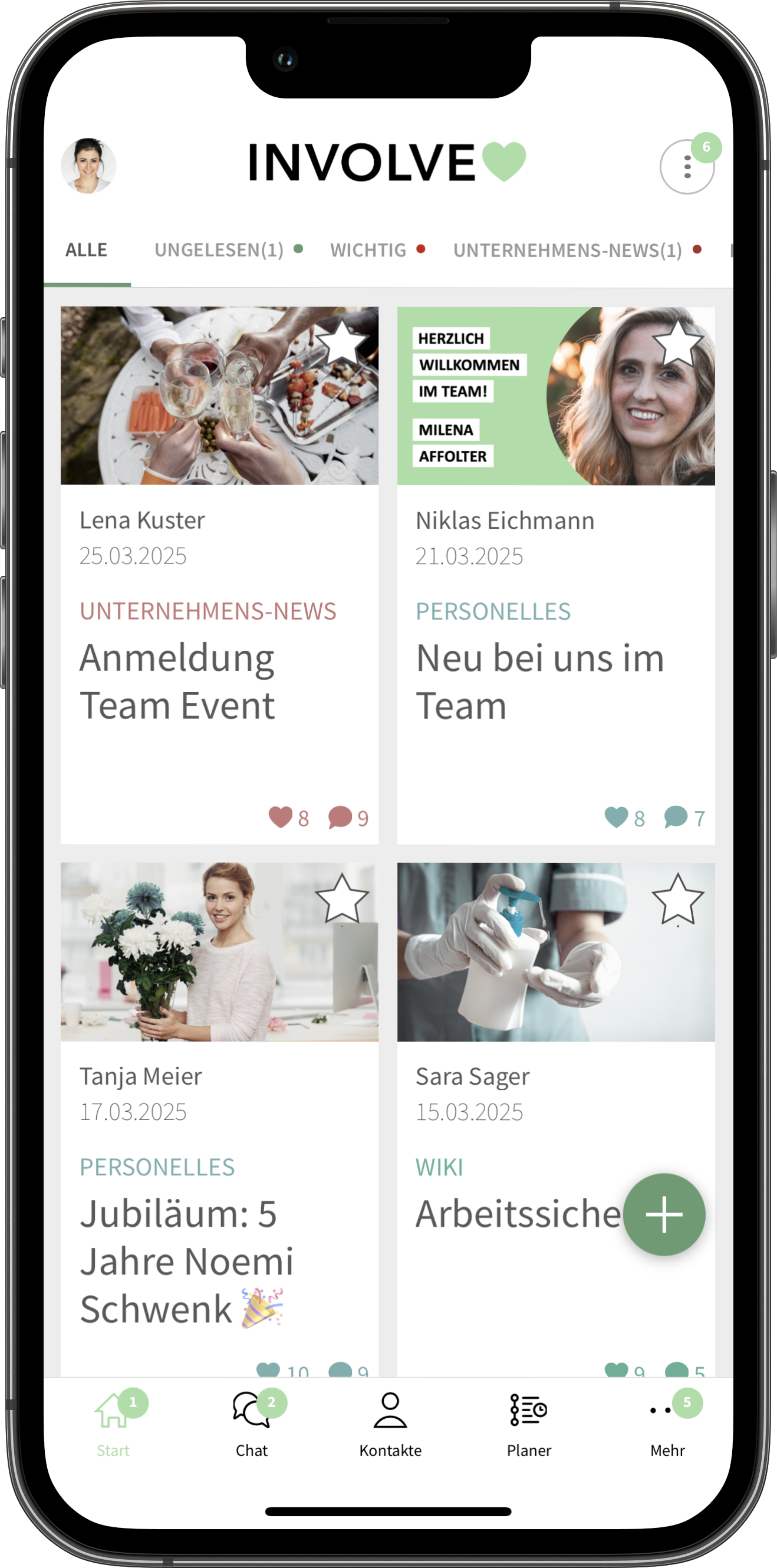 Involve Mitarbeitenden app i Phone Startscreen 2025 ohne Rand