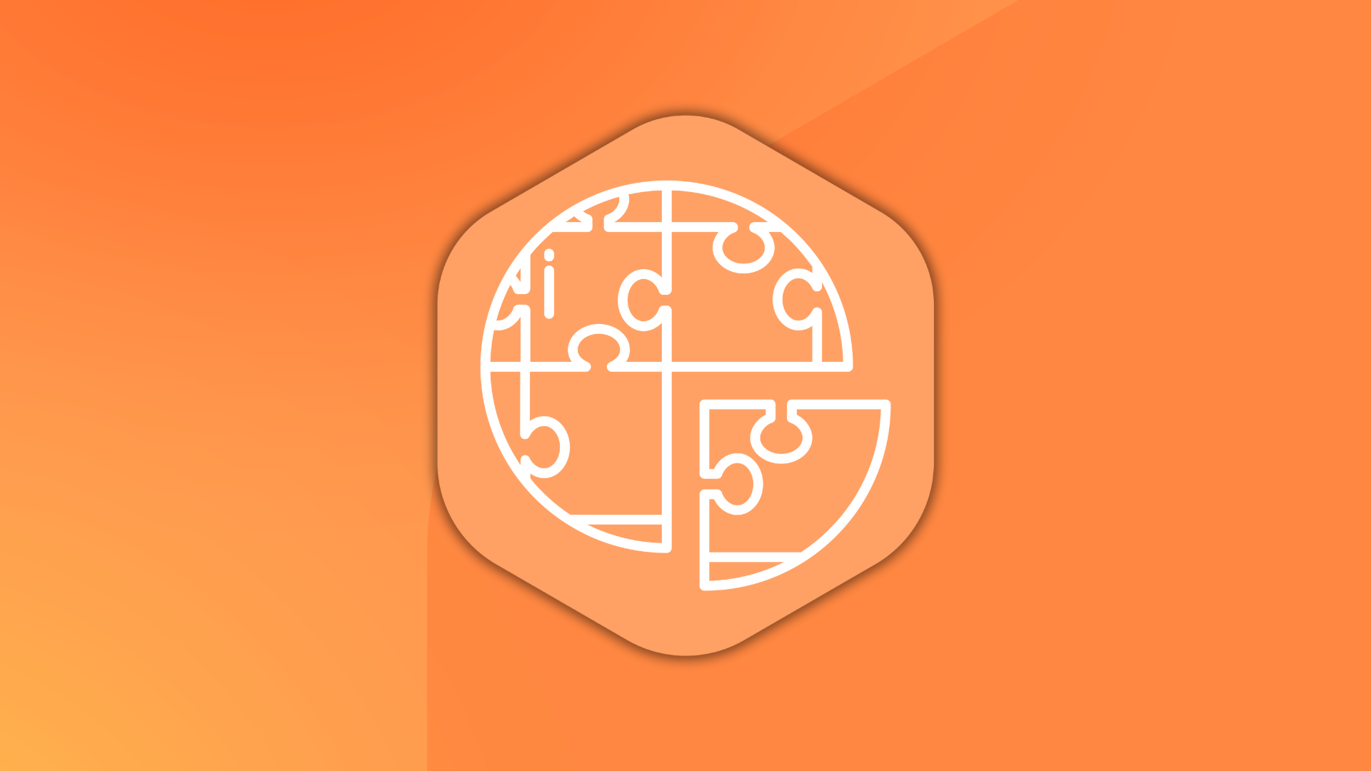 Grafik für Integration auf einem orangen Hintergrund