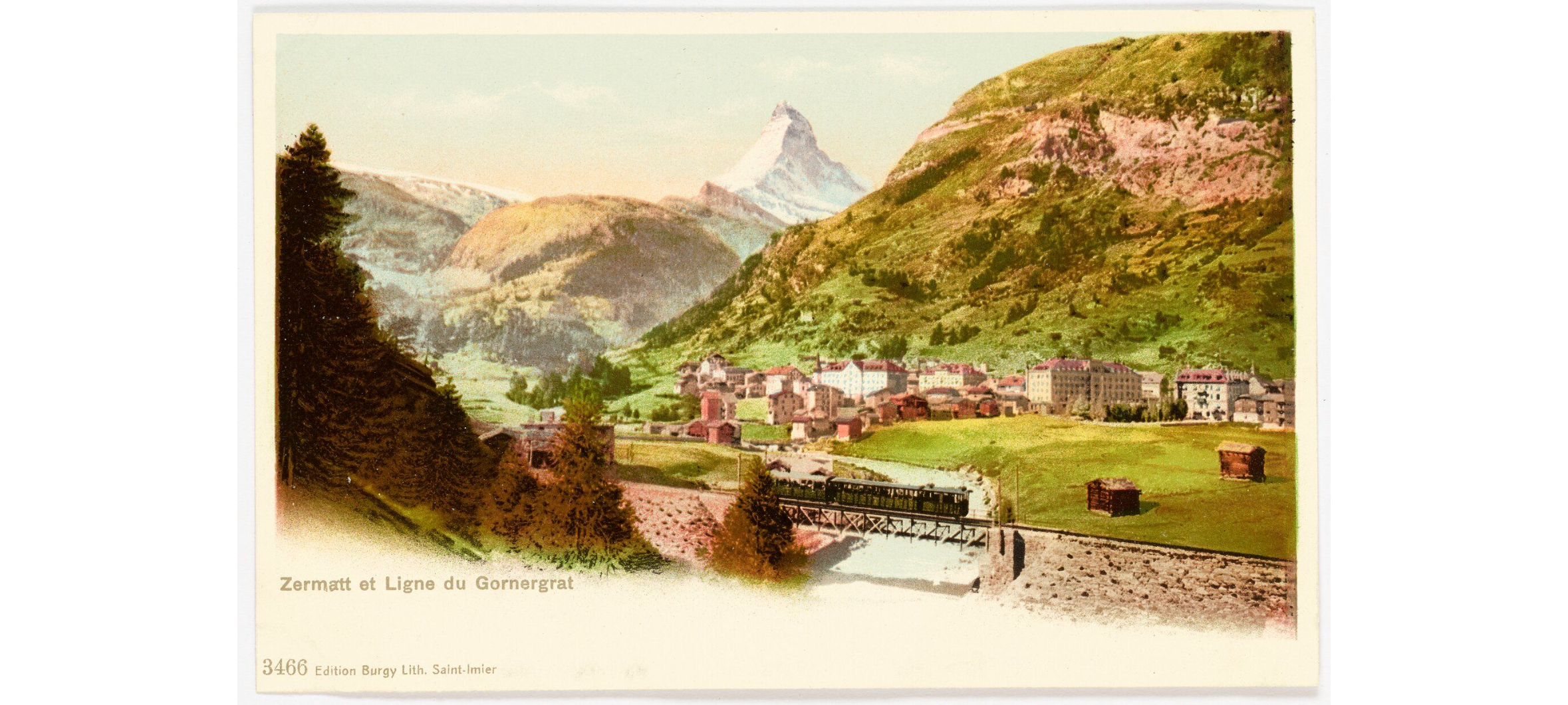 Postkarte Zermatt et Ligne du Gornergrat