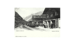 Postkarte Ankunft in Zermatt Matterhorn Gotthard Bahn