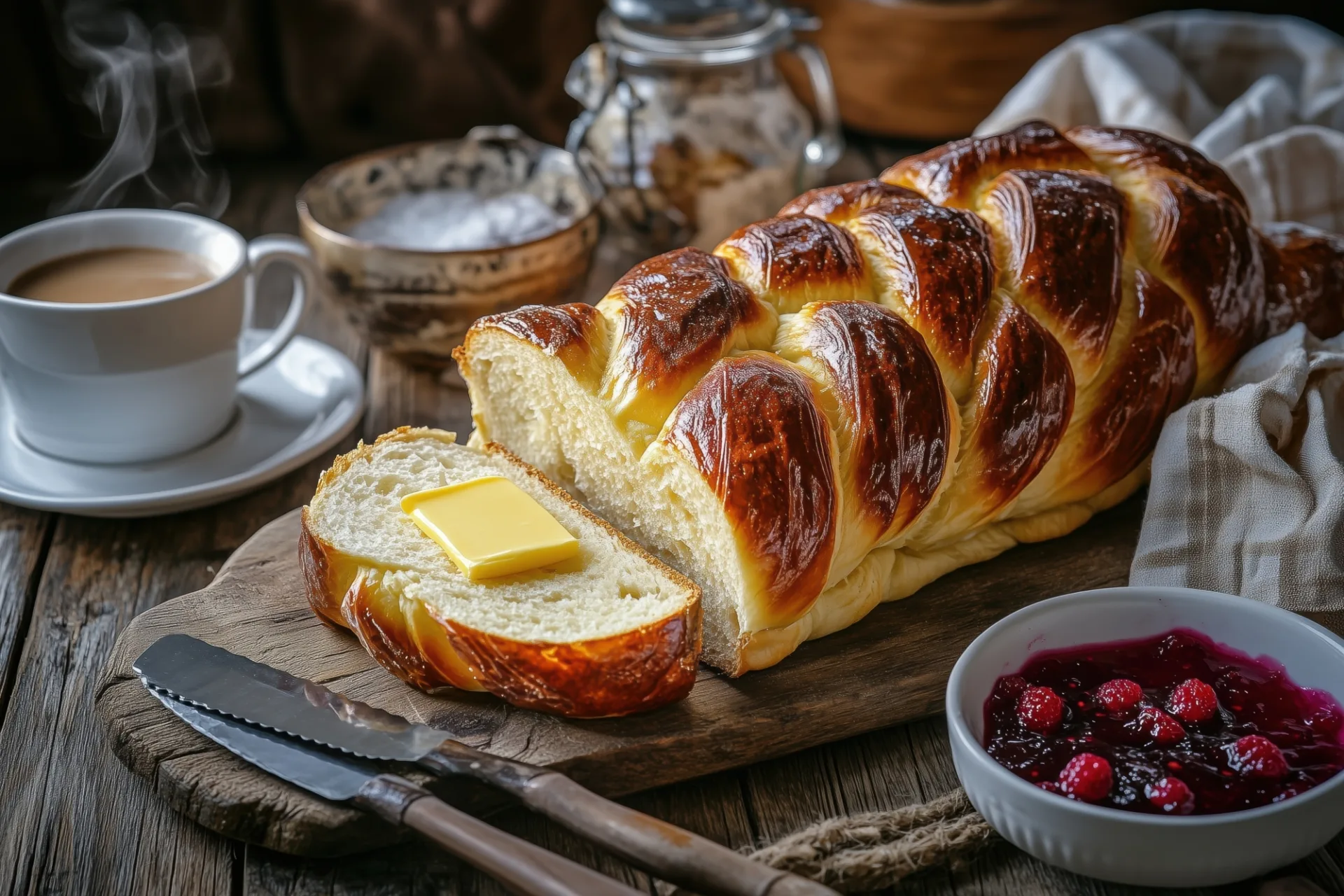 reich gedeckter Frühstückstisch