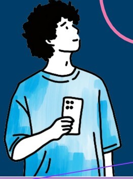 Illu jungendlicher mit Handy vom ZVB Lehrmittel